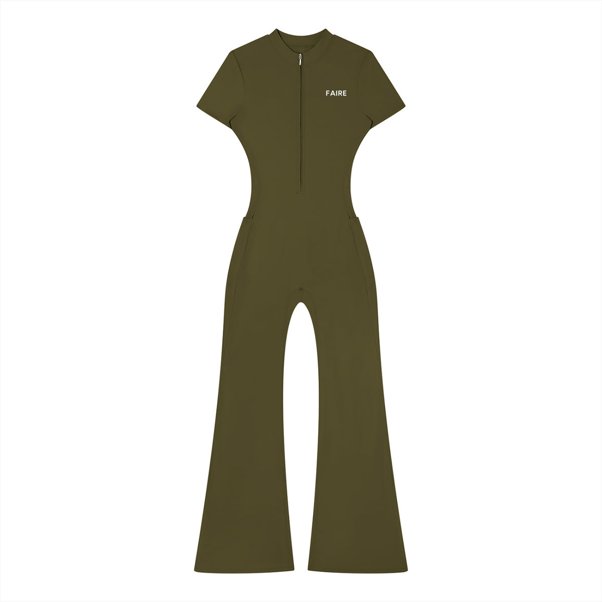 Faire | “Sleek” | Women’s Tight Flared Jumpsuit
