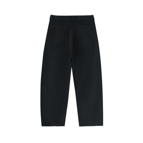 Faire Blanks | Belted Barrel-leg Chino Pants