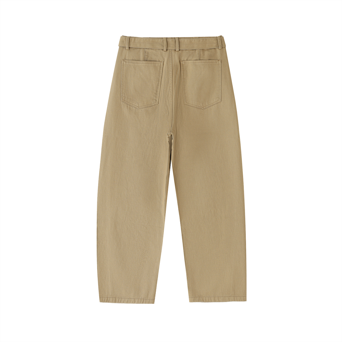Faire Blanks | Belted Barrel-leg Chino Pants
