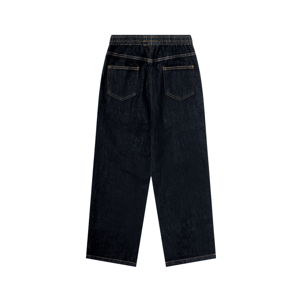 Faire | “Cursive” | Kid’s Unisex Straight Leg Elastic Waist Jeans