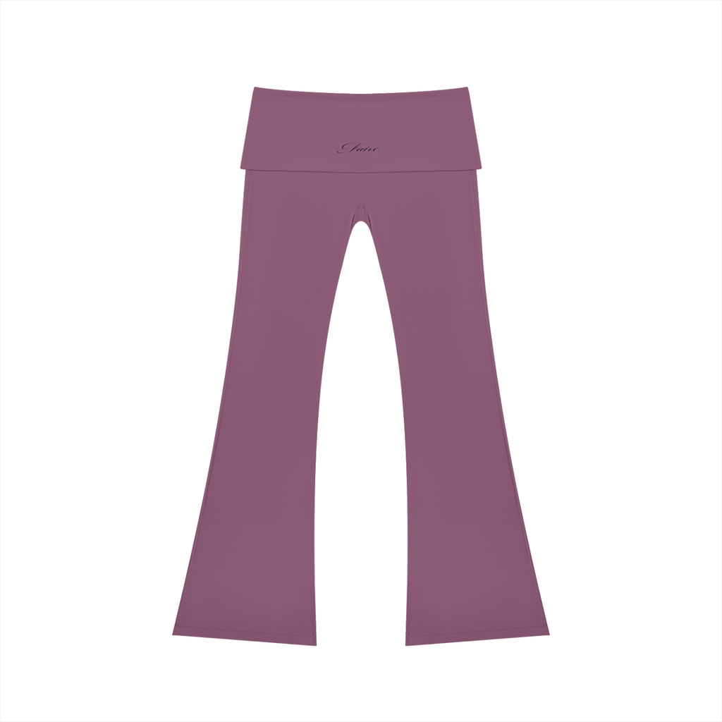 Faire | “Cursive” | Women's High Rise Flared Yoga Pants