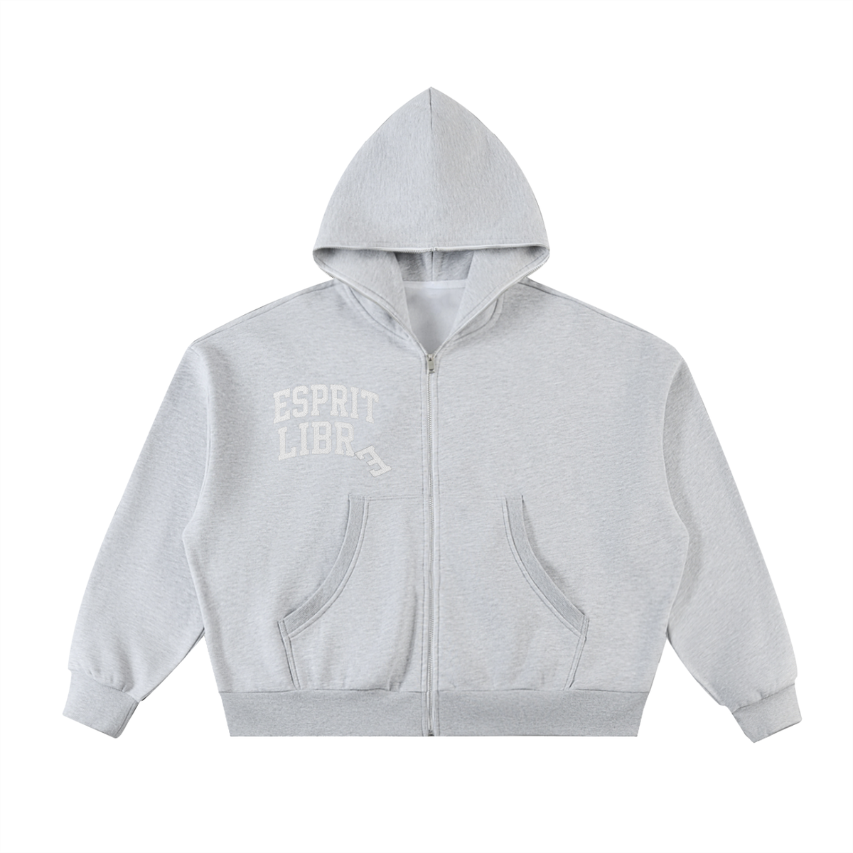 Faire | “ESPRIT LIBRE” | Fleeced Full-Zip Boxy Hoodie