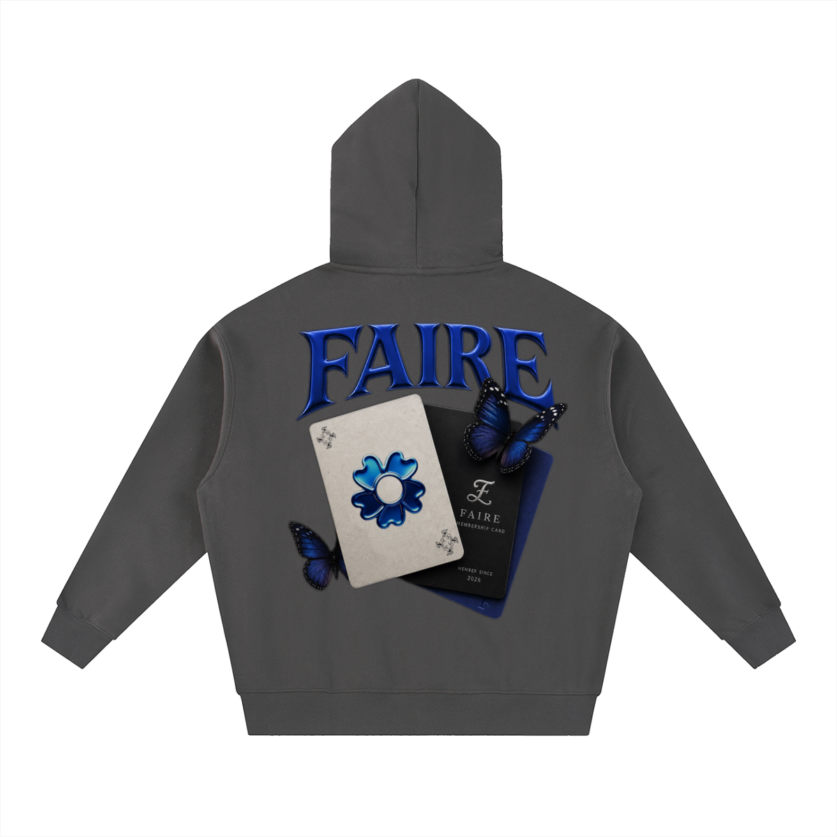 Faire | “papillon français” | Essential Fleece Boxy Hoodie