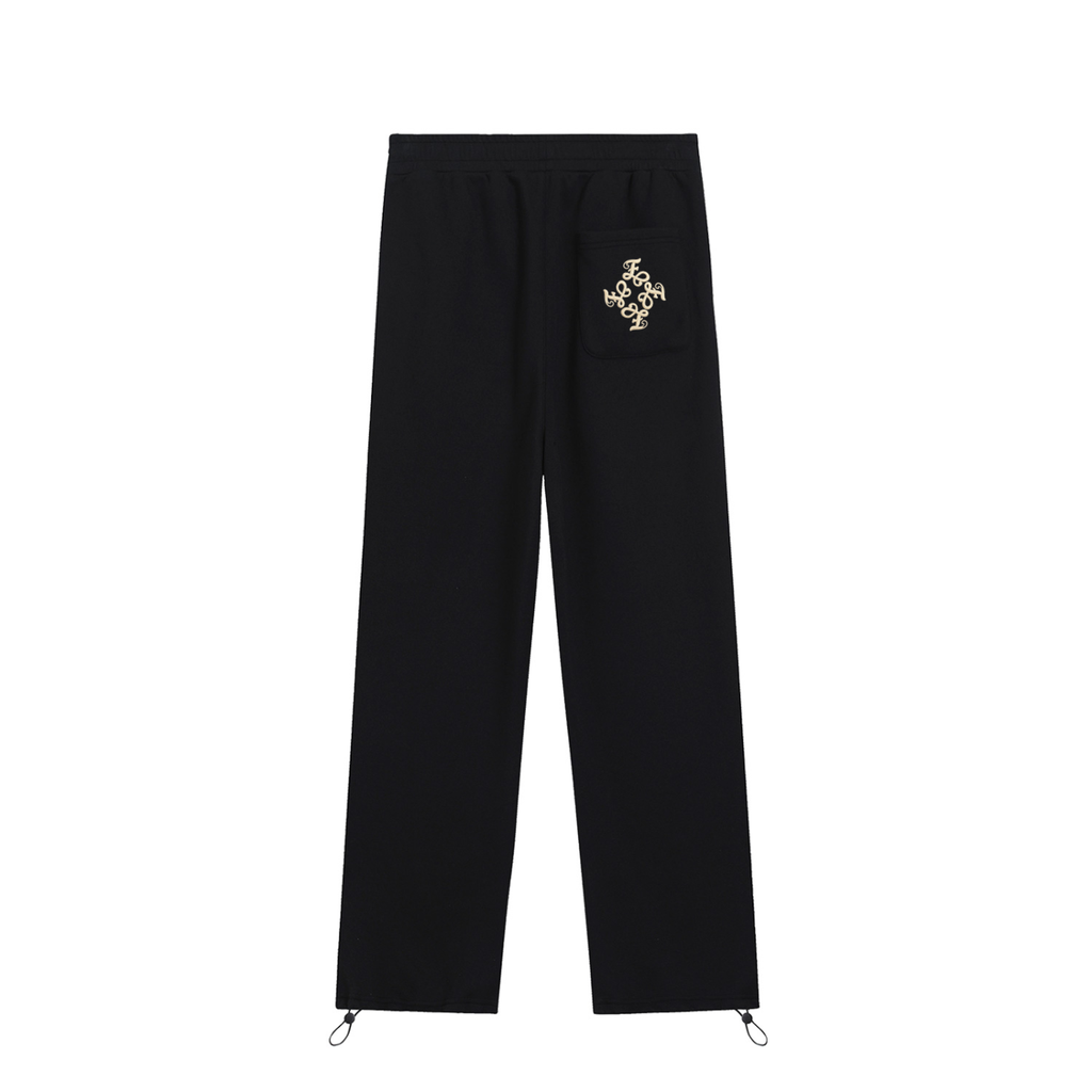 Faire | “Noire Et Apricot” | GLF Essential Drawstring Straight-Leg Sweatpants
