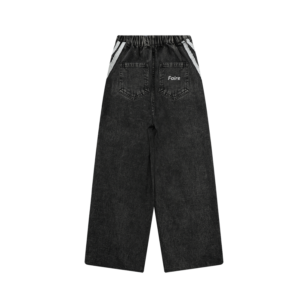Faire | “Simple” | Kid’s Unisex Vintage Wash Side Stripe Jeans