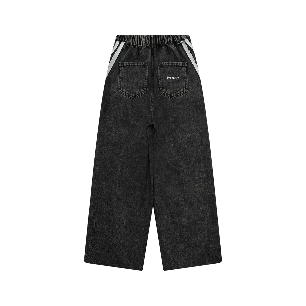 Faire | “Simple” | Kid’s Unisex Vintage Wash Side Stripe Jeans