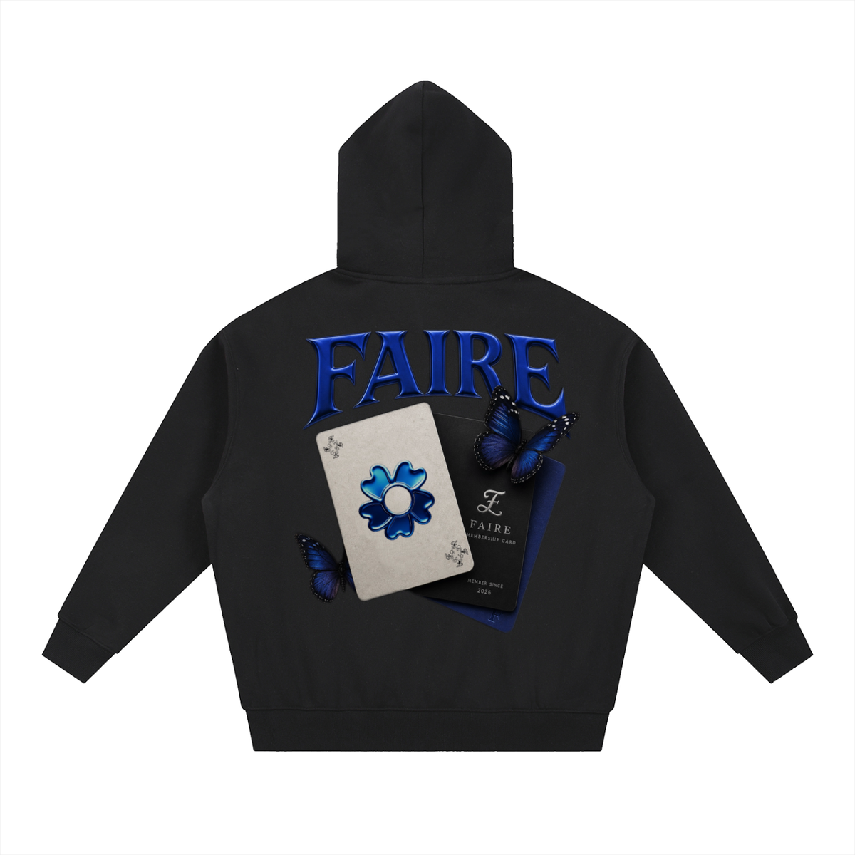Faire | “papillon français” | Essential Fleece Boxy Hoodie
