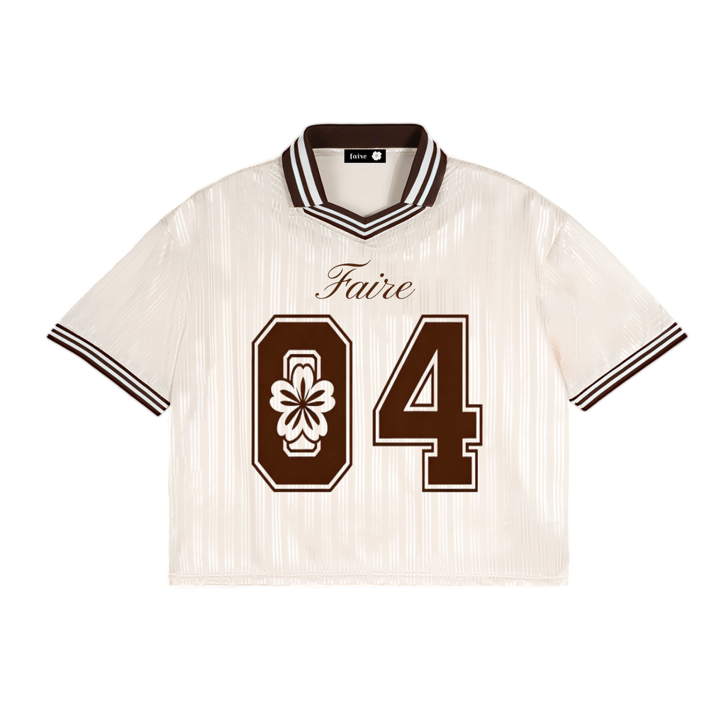Faire | “crème et marron 04” | Boxy Striped Tee