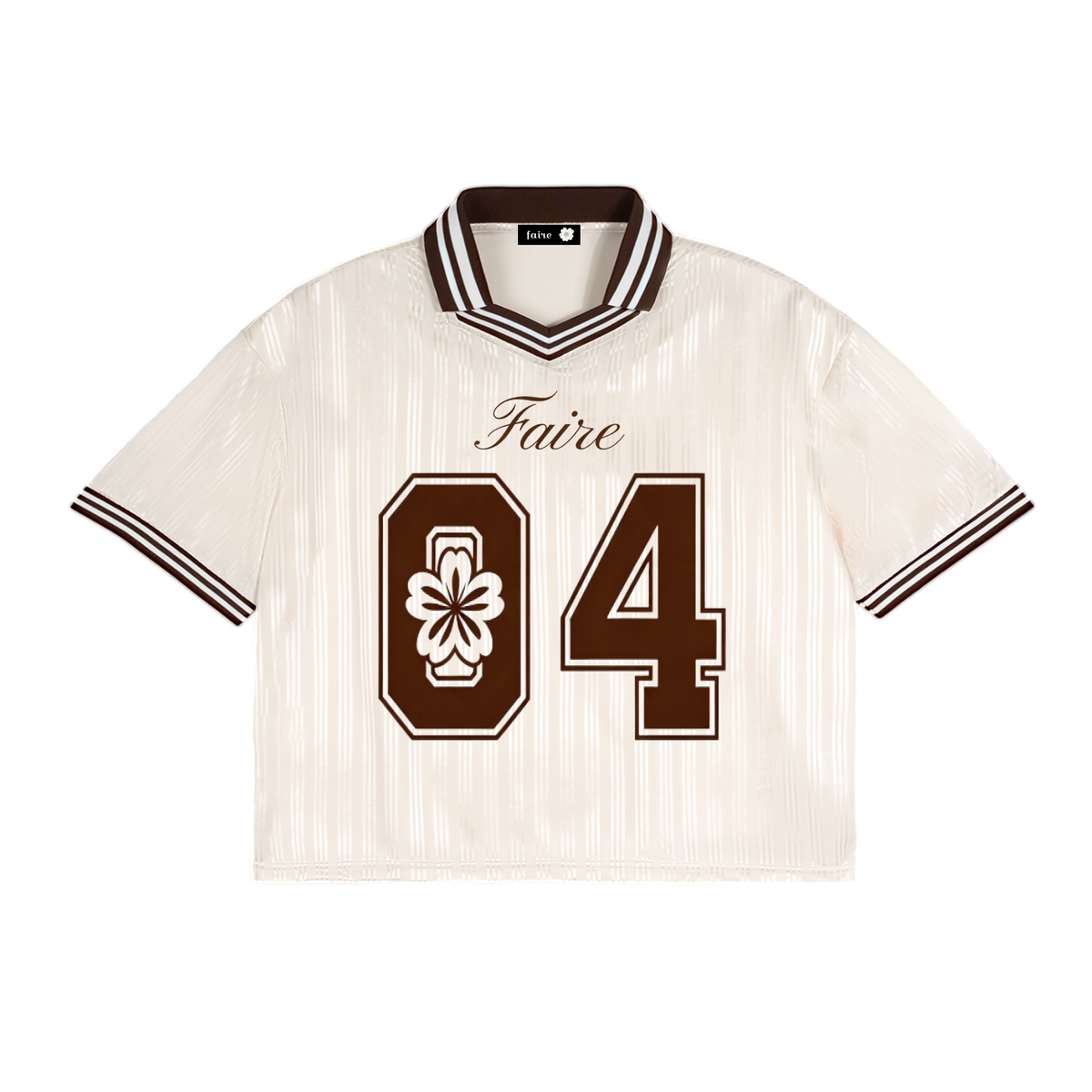 Faire | “crème et marron 04” | Boxy Striped Tee