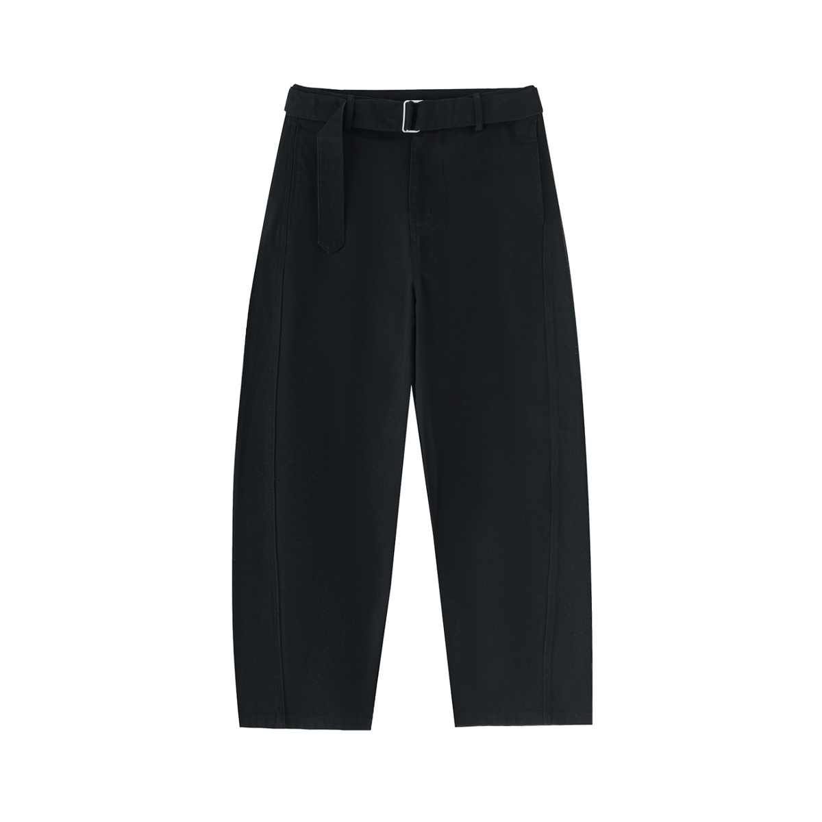 Faire Blanks | Belted Barrel-leg Chino Pants