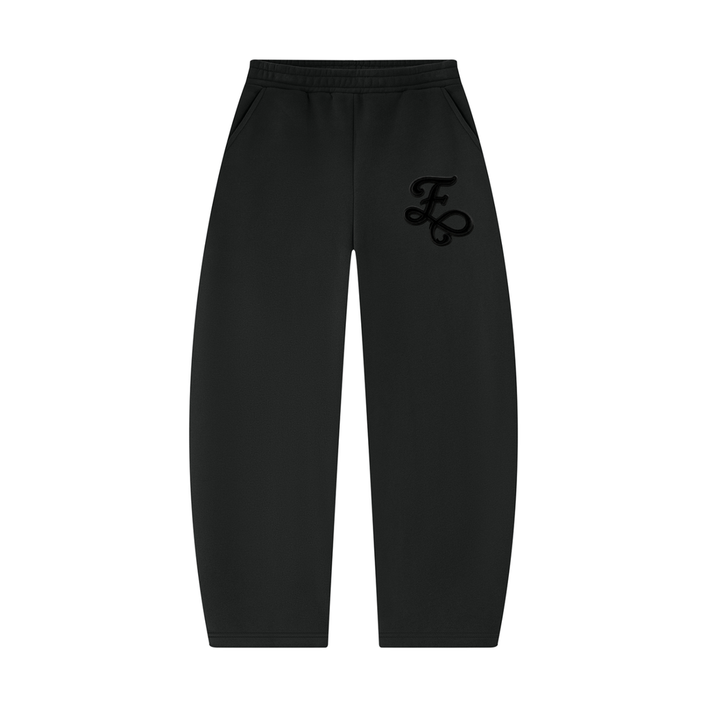 Faire | “F” | Unisex Barrel Leg Sweatpants