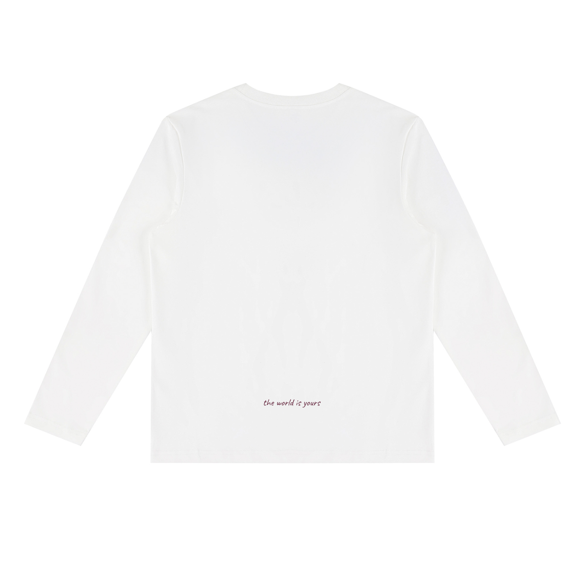 White n Bordeaux | “WORLDMAKER 04” | Unisex Long Sleeve