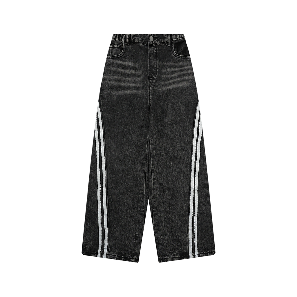 Faire | “Simple” | Kid’s Unisex Vintage Wash Side Stripe Jeans