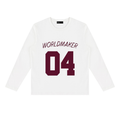 White n Bordeaux | “WORLDMAKER 04” | Unisex Long Sleeve